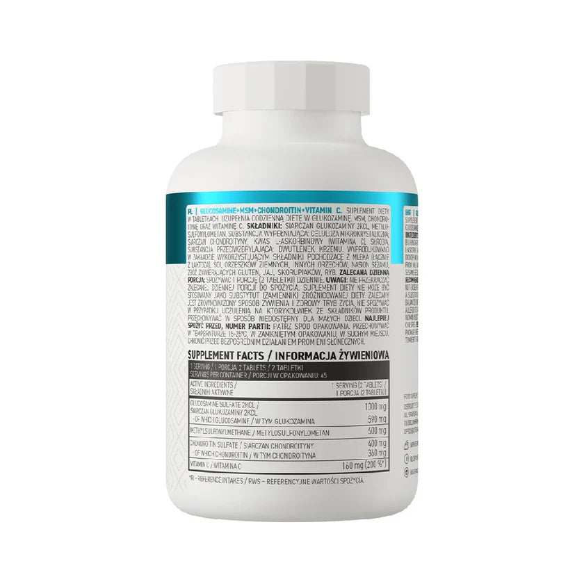 Glucosamine+MSM+Chondroitin+Vitamina C 90 tablete, Ostrovit, Supliment alimentar pentru sanatate