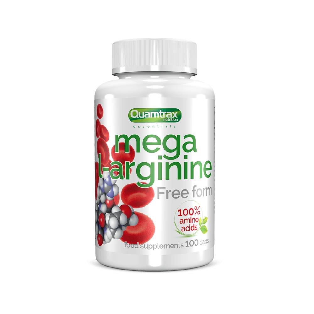 Aminoacizi | Mega L-arginine, 100 capsule, Quamtrax, Oxid nitric 0