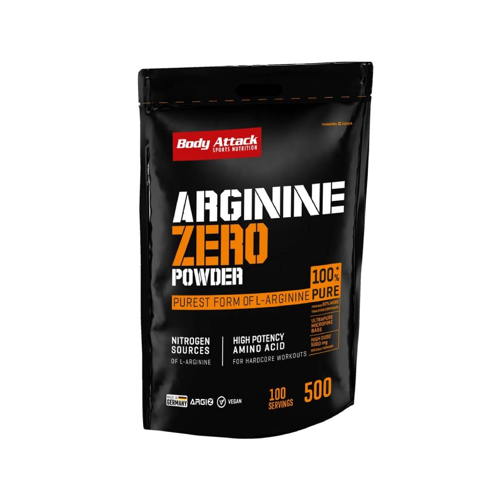 Arginina Zero pudra, 500g, Body Attack, Oxid nitric