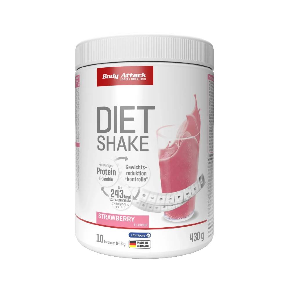Diet Shake pudra, 430g, Body Attack, Shake cu vitamine si minerale inlocuitor de masa