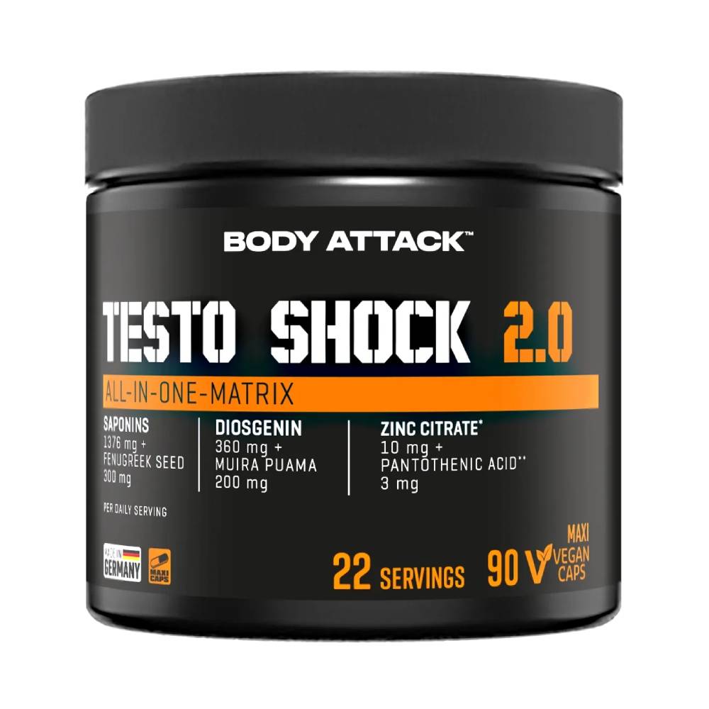 Testo Shock 2.0, 90 capsule, Body Attack, Stimulator testosteron