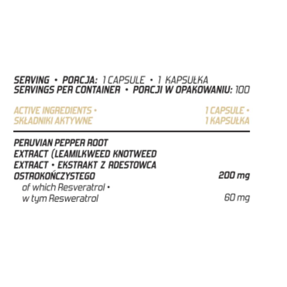 Resveratrol 200mg, 100 capsule, Evolite Nutrition, Supliment alimentar pentru sanatate