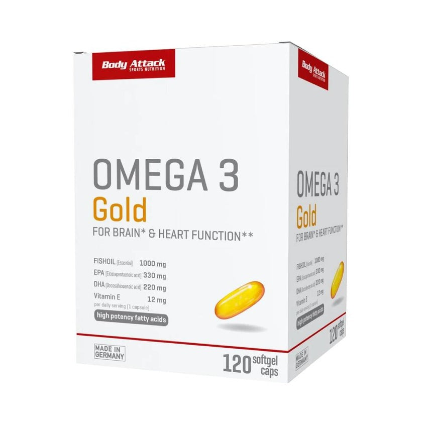 Omega 3 Gold, 120 capsule, Body Attack, Acizi grasi din ulei de peste