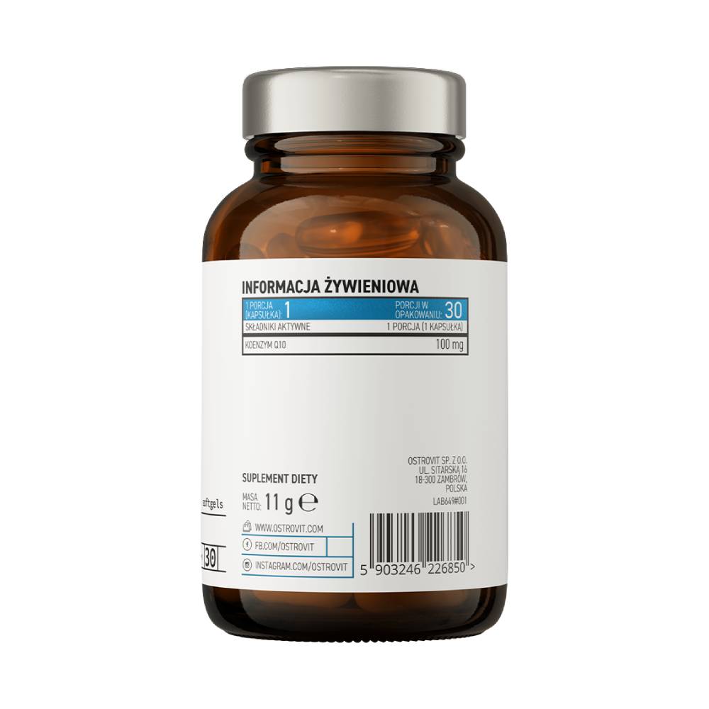 Elite Q10, 30 capsule, Ostrovit Pharma, Supliment alimentar coenzima Q10