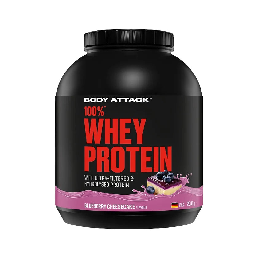 100% Whey Protein, pudra, 2000g, Body Attack, Supliment alimentar proteic din zer