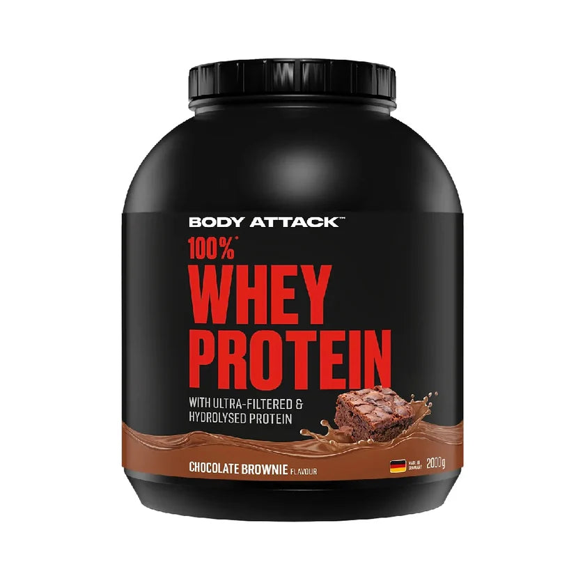100% Whey Protein, pudra, 2000g, Body Attack, Supliment alimentar proteic din zer
