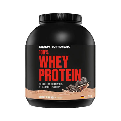 100% Whey Protein, pudra, 2000g, Body Attack, Supliment alimentar proteic din zer