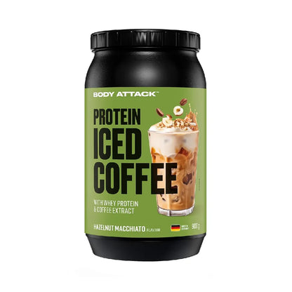 Protein Iced Coffee 900g, pudra, Body Attack, Concentrat proteic din zer si cafea instant