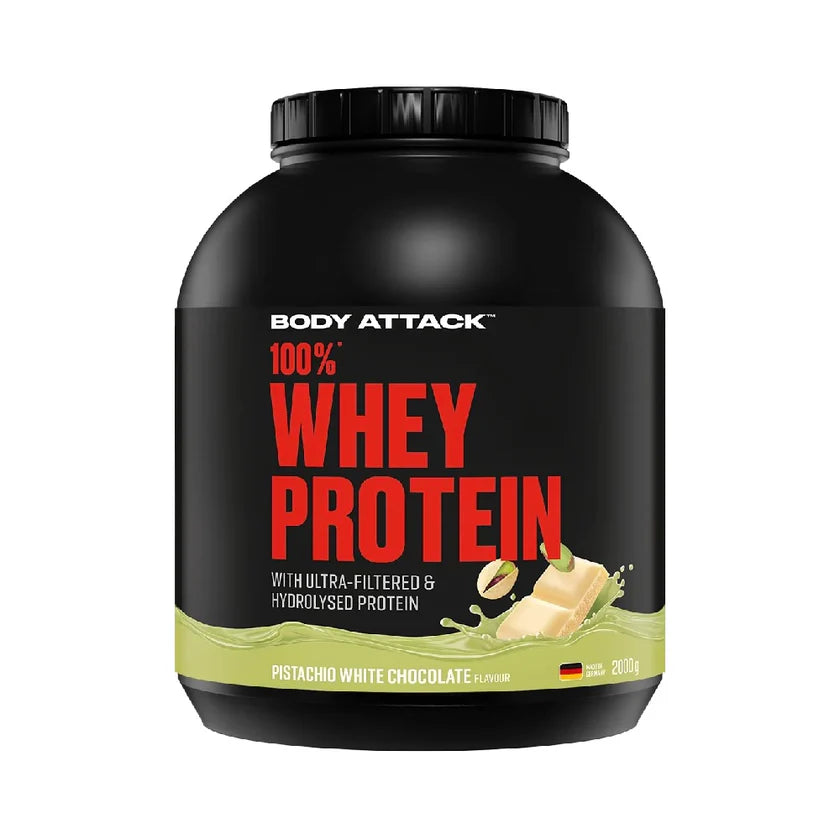 100% Whey Protein, pudra, 2000g, Body Attack, Supliment alimentar proteic din zer
