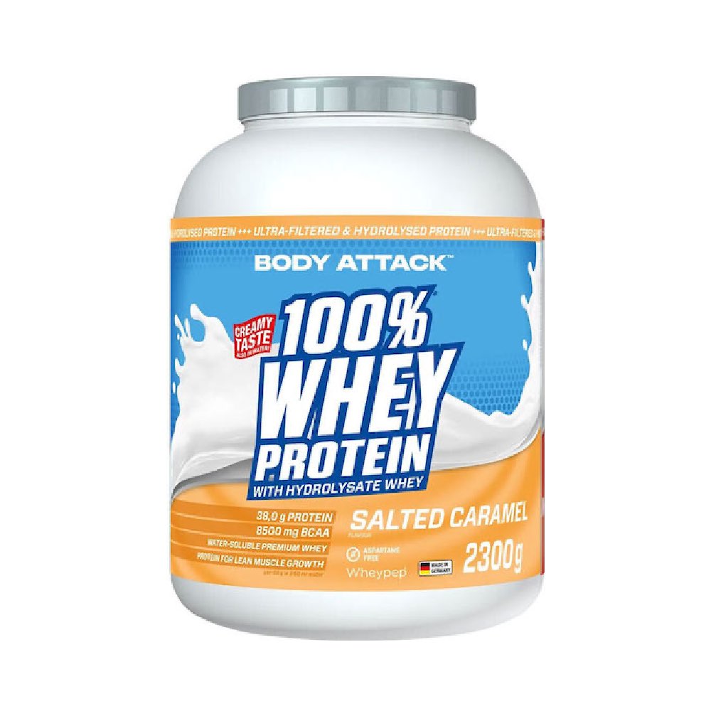 100% Whey Protein, pudra, 2300g, Body Attack, Concentrat proteic din zer