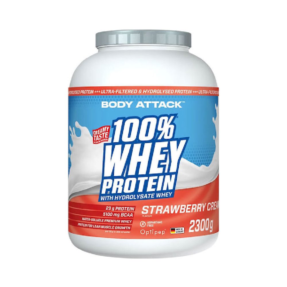100% Whey Protein, pudra, 2300g, Body Attack, Concentrat proteic din zer