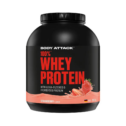 100% Whey Protein, pudra, 2000g, Body Attack, Supliment alimentar proteic din zer