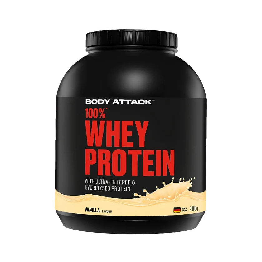 100% Whey Protein, pudra, 2000g, Body Attack, Supliment alimentar proteic din zer