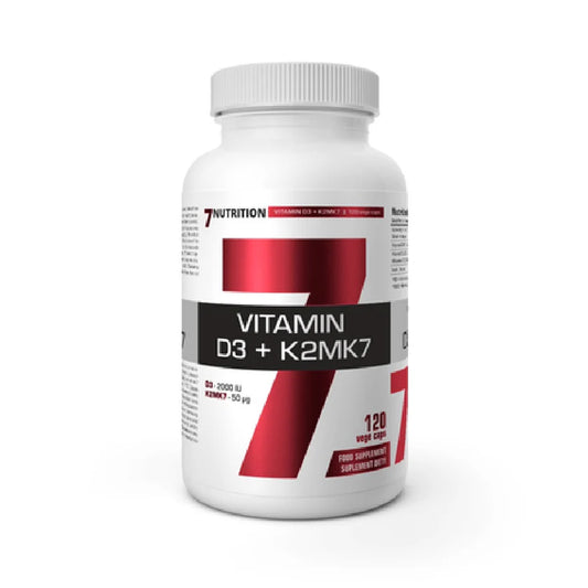 Vitamina D3 + K2MK7 120 capsule vegan, 7Nutrition, Supliment alimentar de tip vitamine