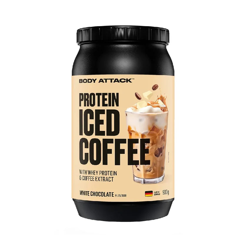 Protein Iced Coffee 900g, pudra, Body Attack, Concentrat proteic din zer si cafea instant