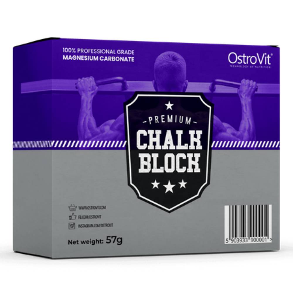 Accesorii pentru sala | Chalk Block 67g, Ostrovit, Carbonat de magneziu pentru aderenta mainii 0