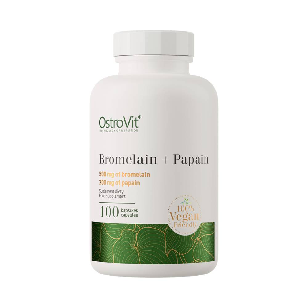 Digestie | Bromelaina + Papaina, 100 capsule, Ostrovit, Supliment alimentar pentru digestie 0