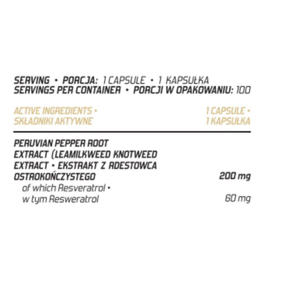 Resveratrol 200mg, 100 capsule, Evolite Nutrition, Supliment alimentar pentru sanatate