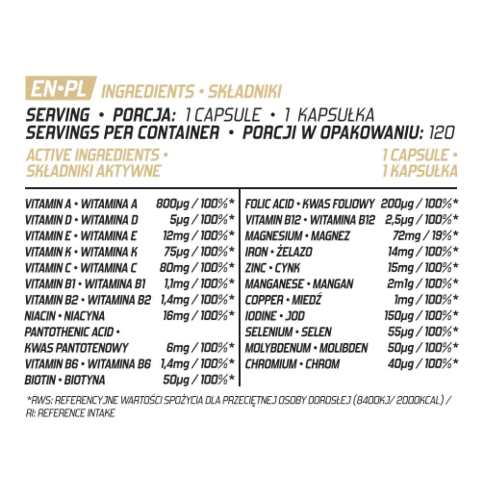 Daily Dose 120 capsule, Evolite Nutrition, Supliment alimentar vitamine si minerale