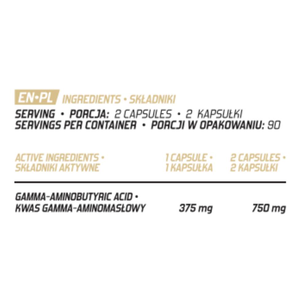 GABA 375mg, 180 capsule, Evolite Nutrition, Supliment alimentar antistres
