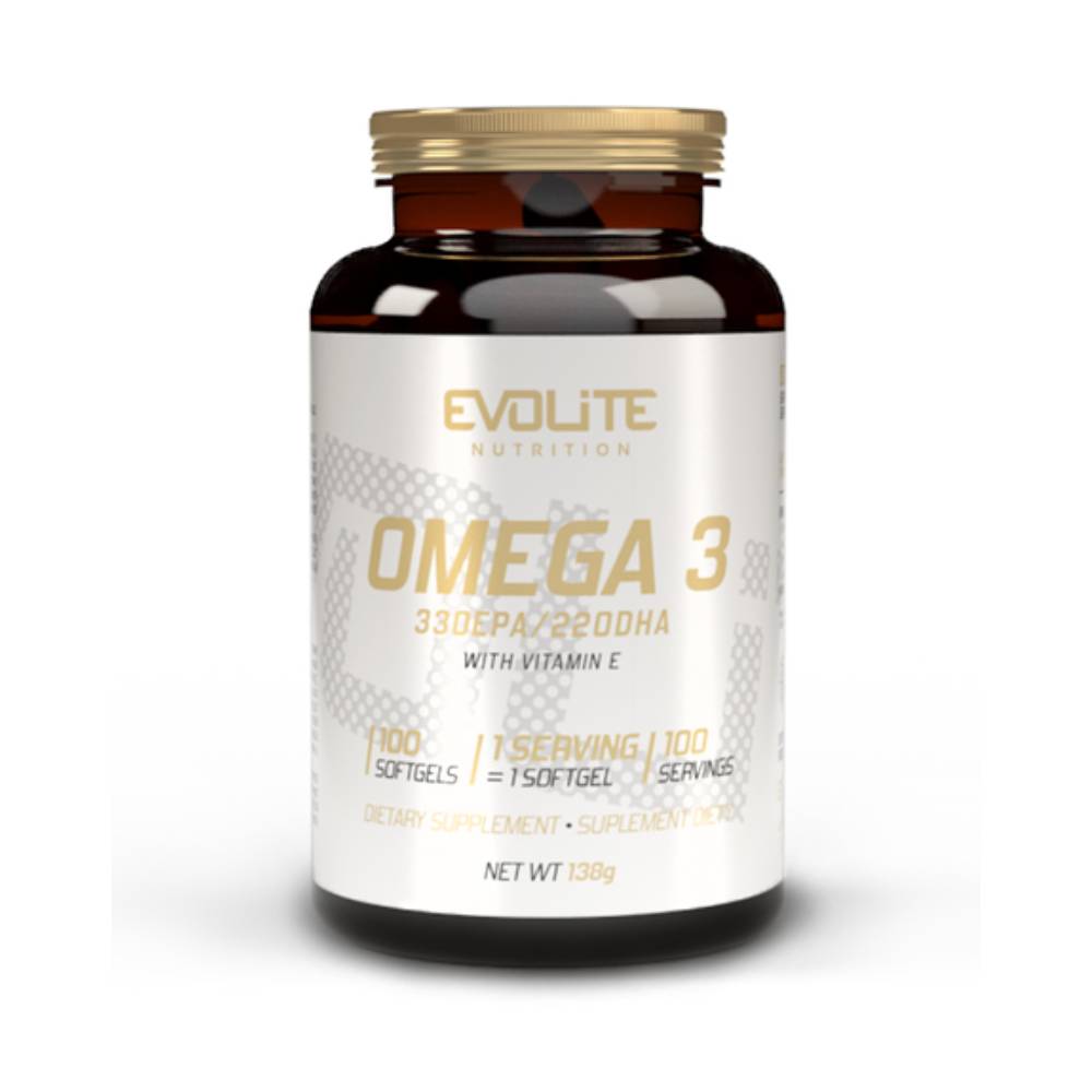 Omega 3 cu Vitamina E, 1000mg, 100 capsule, Evolite Nutrition, Acizi grasi din ulei de peste