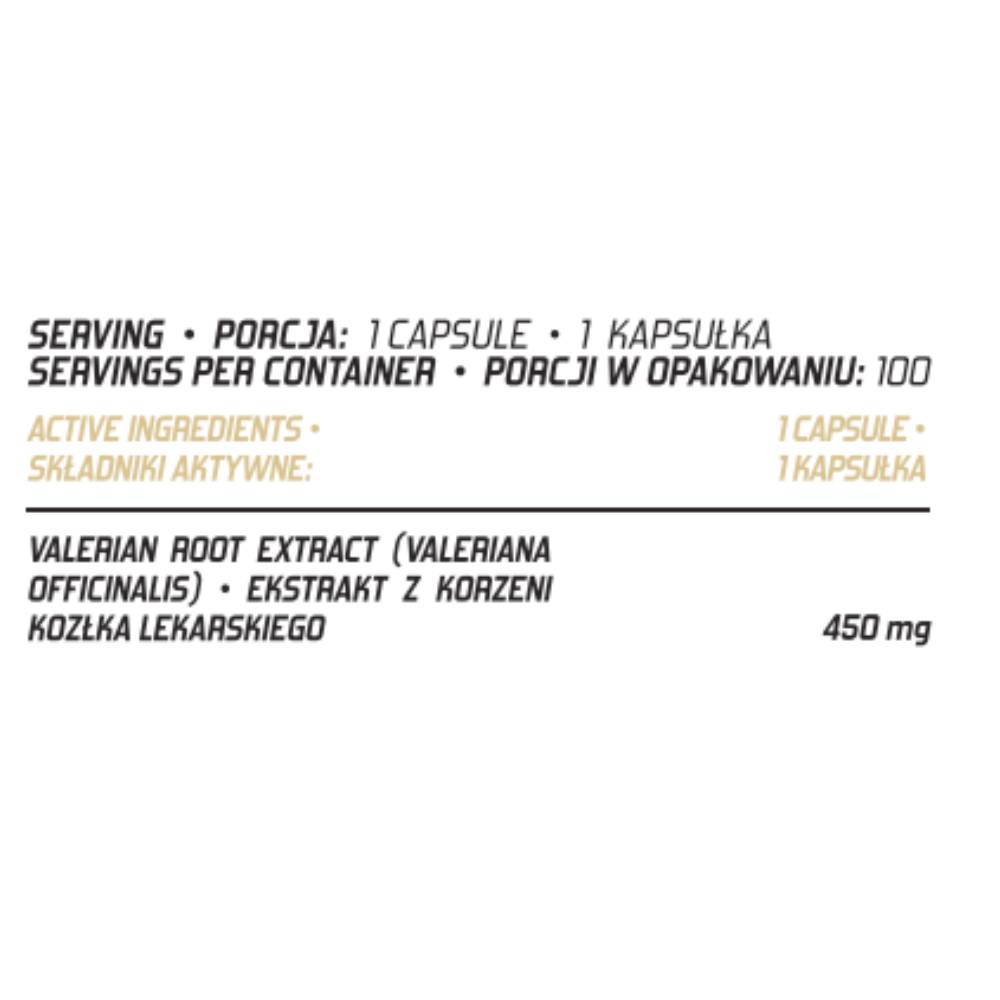 Valeriana 450mg, 100 capsule, Evolite Nutrition, Supliment alimentar antistres