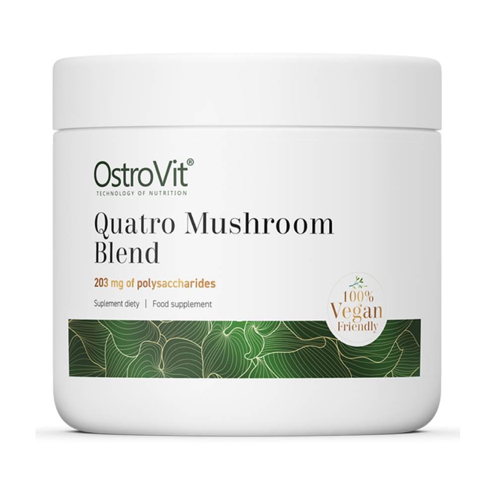 undefined | Quatro Mushroom Blend Vege pudra, 100g, Ostrovit, Complex de extracte de ciuperci 0