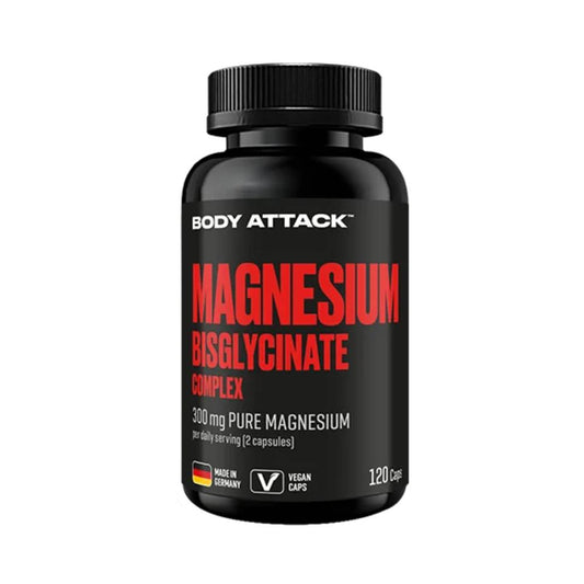 Minerale | Magneziu bisglicinat, 120 capsule, Body Attack, Supliment alimentar pentru sanatate 0