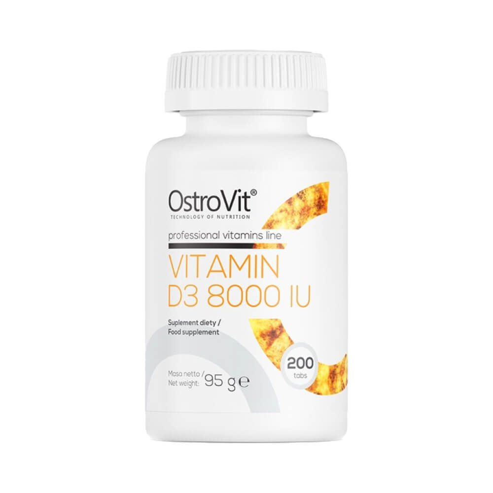 Suplimente pentru oase si articulatii | Vitamina D3 8000IU 200 tablete, Ostrovit, Supliment alimentar pentru imunitate si sanatate 0