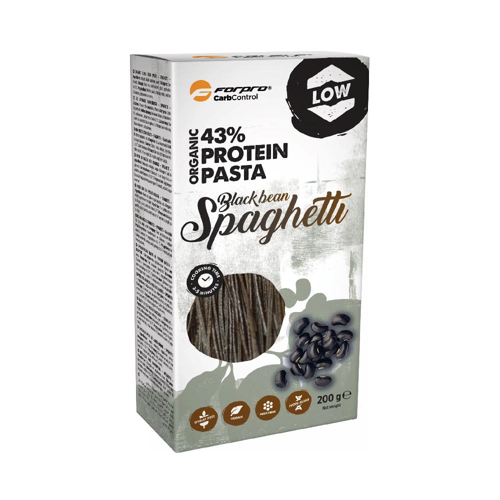 Paste proteice | Spaghete din boabe de soia neagra, 200g, ForPro, Continut ridicat de proteine 0