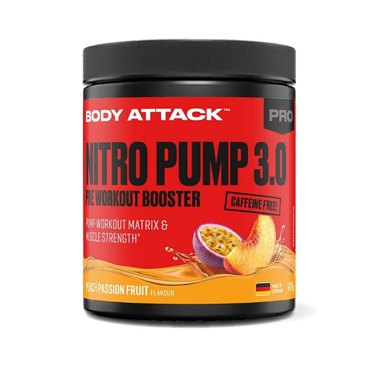 Body Attack | Nitro Pump 3.0, pudra, 400g, Body Attack, Pre-workout fara cofeina 0