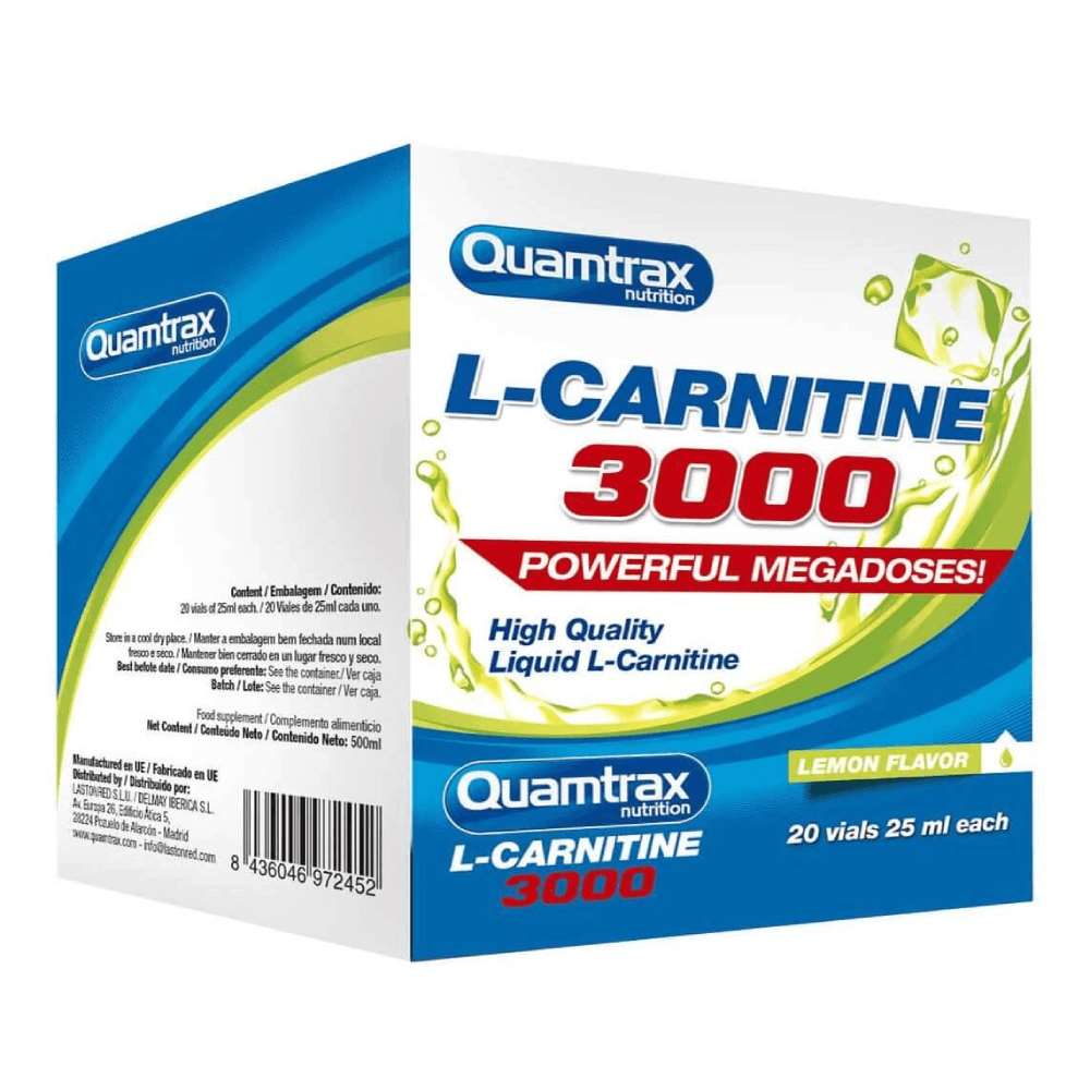 Slabire & Ardere grasimi | L-Carnitina 3000mg, 25ml, lichid, Quamtrax, Supliment slabire 2