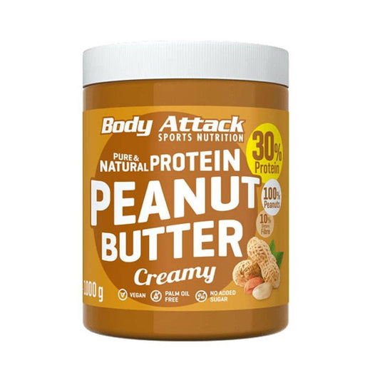 Unturi & Creme proteice | Unt de arahide proteic 1kg, Body Attack 0