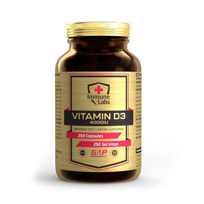 Vitamina D3 4000UI, 250 capsule, Immune Labs, Supliment alimentar pentru imunitate